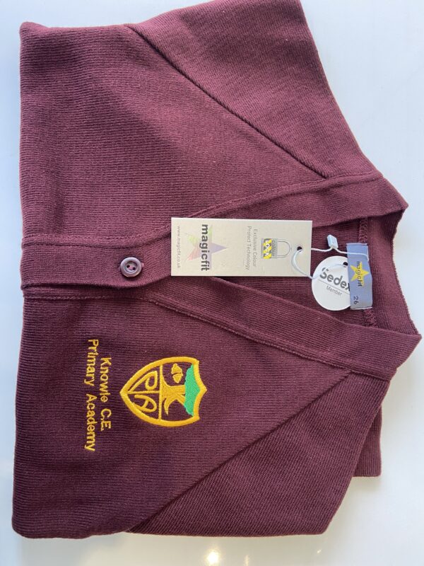 Knowle Cardigan - Maroon - Image 2