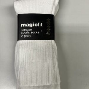 Magicfit white cotton short socks