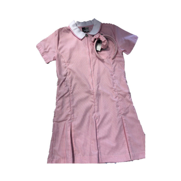 Checked Summer Dress - Pink Shop