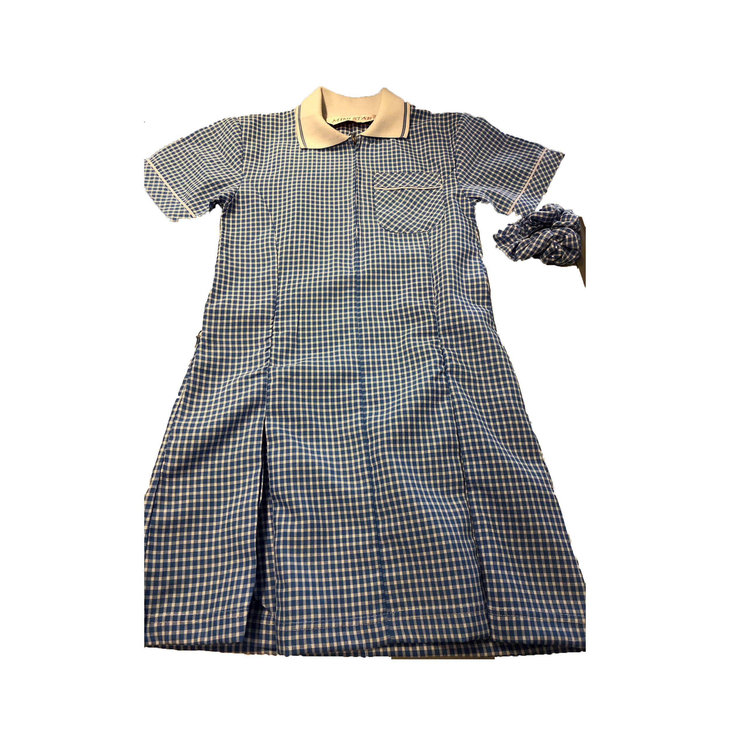 Checked Summer Dress – Sky Blue | Palmers Schoolwear