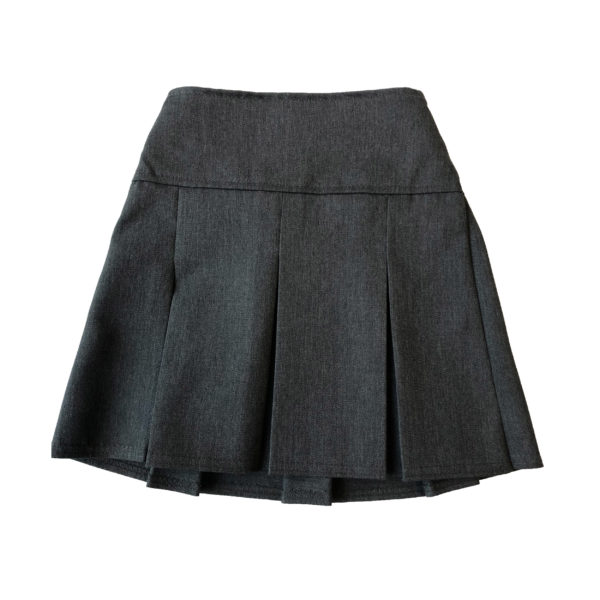 Girls Drop Waisted Skirt with Pleats - Grey Shop