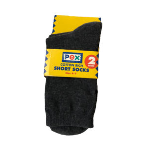 Short Socks Twin Pack (Pex) - Grey Shop