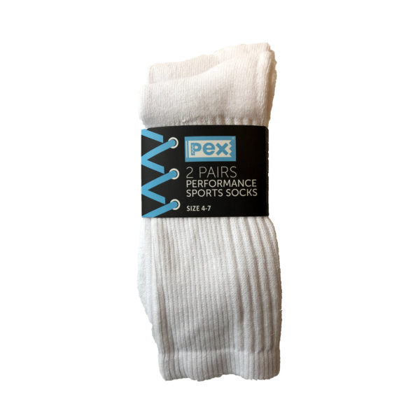 Sport Sock Twin-Pack (Pex) - White Shop
